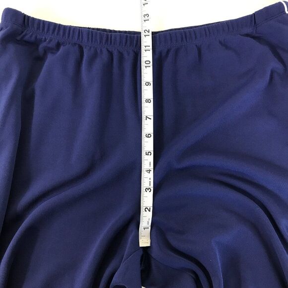 Lands’ End Wide Leg Sweatpants Women's Plus Size 1X Blue Stretch Knit Pockets - Picture 6 of 12